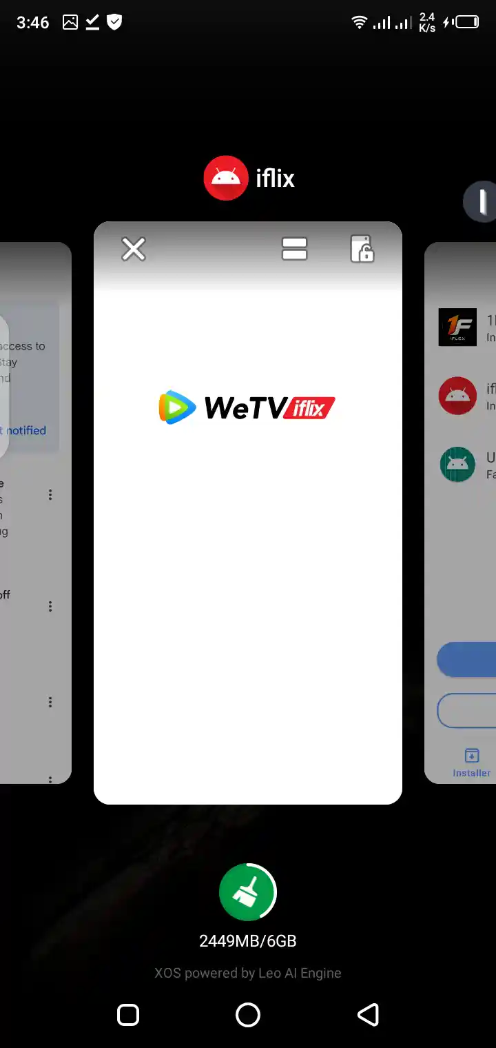 1Flex Android home screen for movies and TV shows